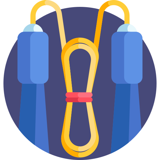 a coiled up jump rope