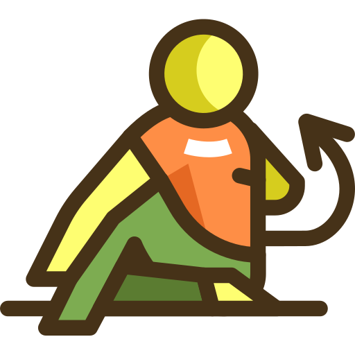 person stretching in chair