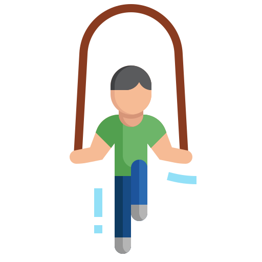 athlete jumping rope outdoors