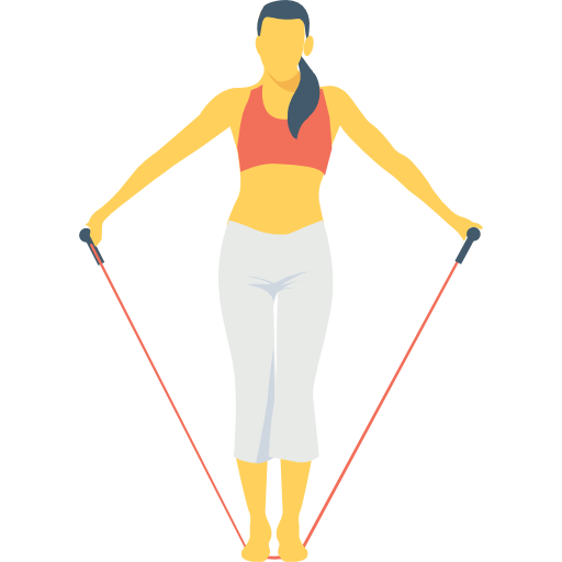 athlete with jump rope