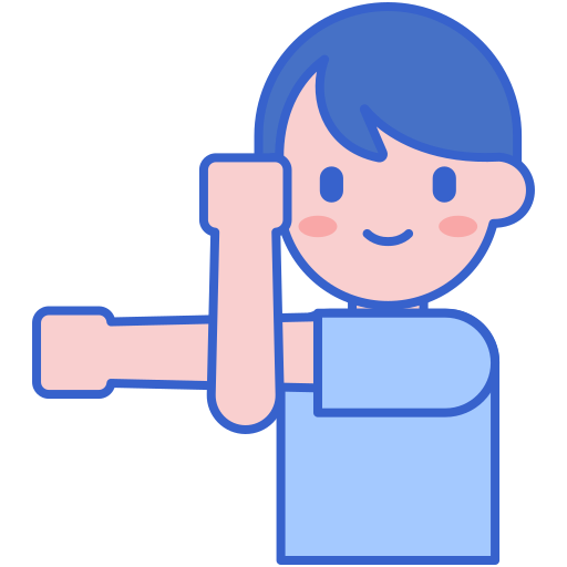 person stretching shoulder